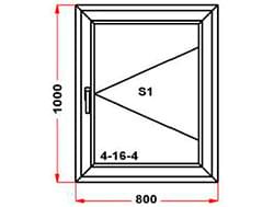 Одностворчатое пластиковое окно Veka
